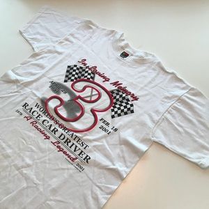 Dale Earnhardt #3 Memorial Shirt White NASCAR 90s